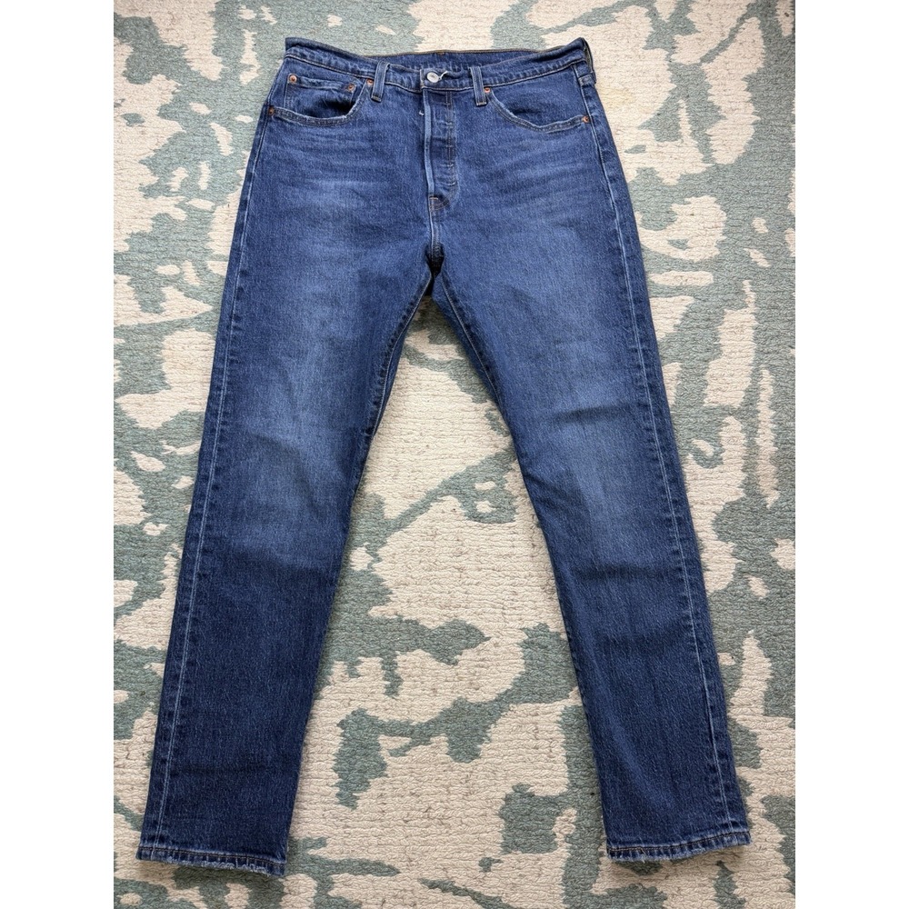 Levis Premium 501 Skinny Jeans Womens 32 Button Fly Dark Wash High Rise Denim
